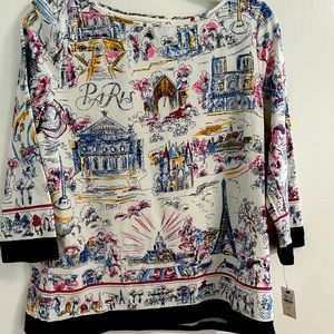 NWT Super chic Paris tee by Talbots. Must have size LP